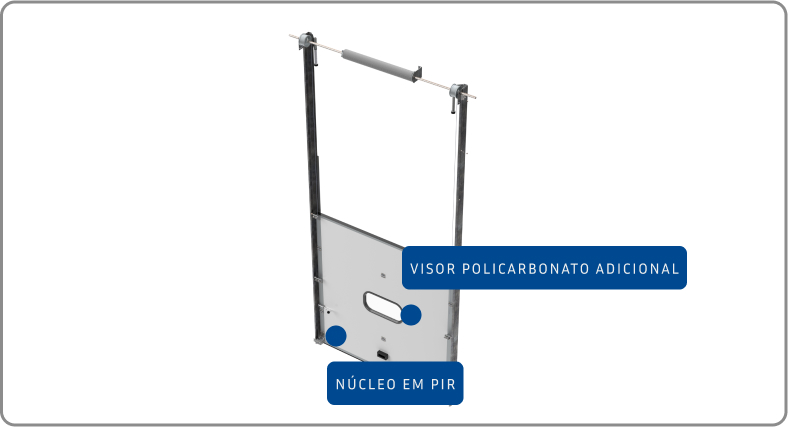 Porta Seccional sem talha de abertura guilhotina